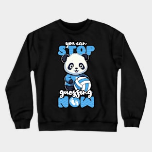 Volleyball Pregnancy Shirt | Can Stop Guessing Now Panda Crewneck Sweatshirt